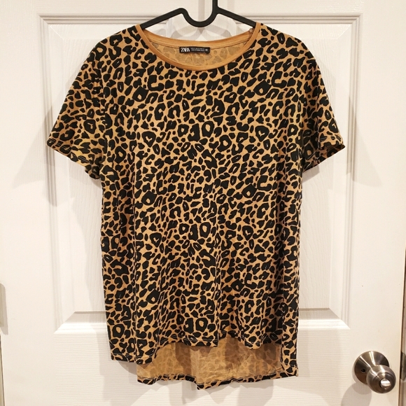 ZARA | Animal Print T-shirt Medium Ladies - Picture 1 of 6